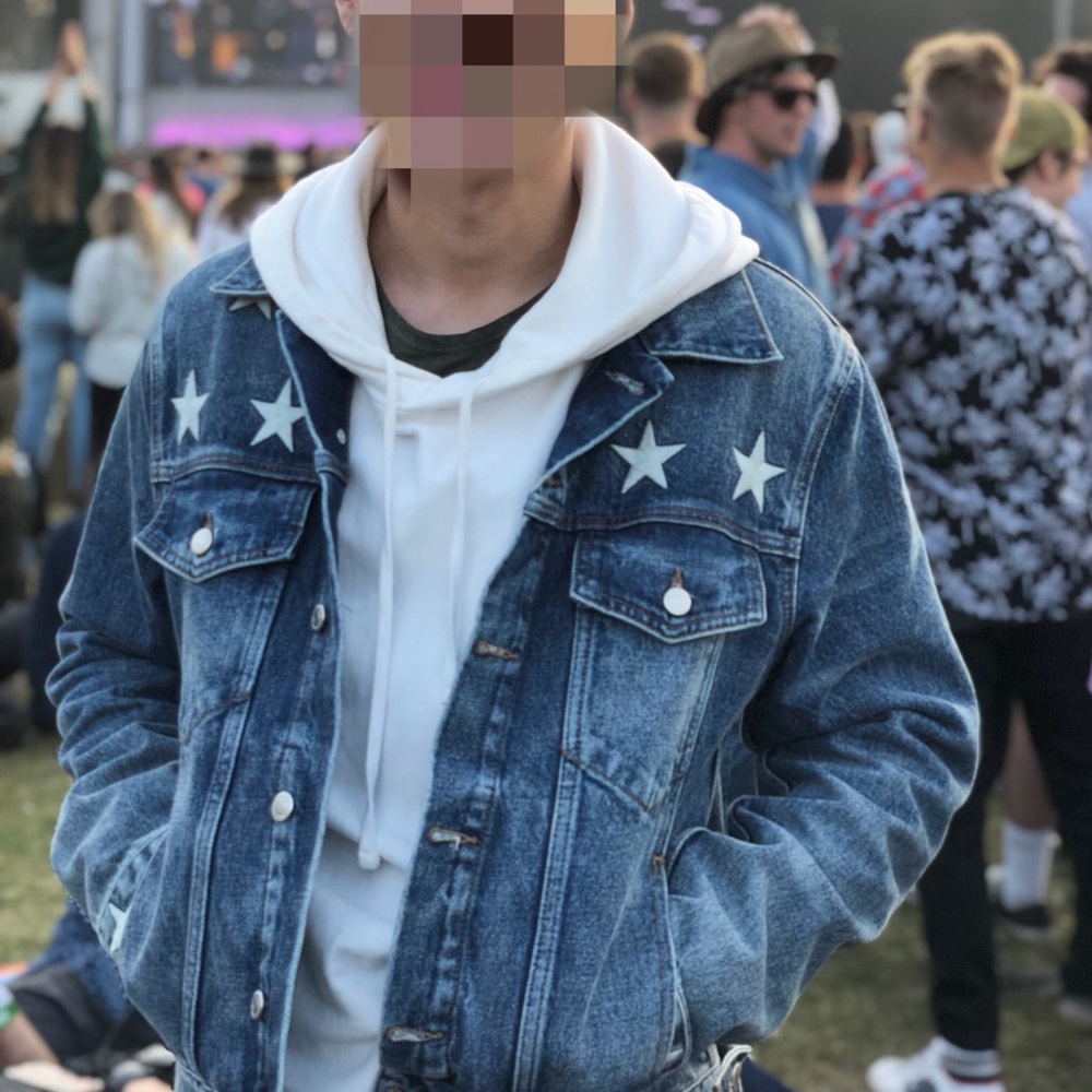 Sandro Star Embroidered Denim Jacket